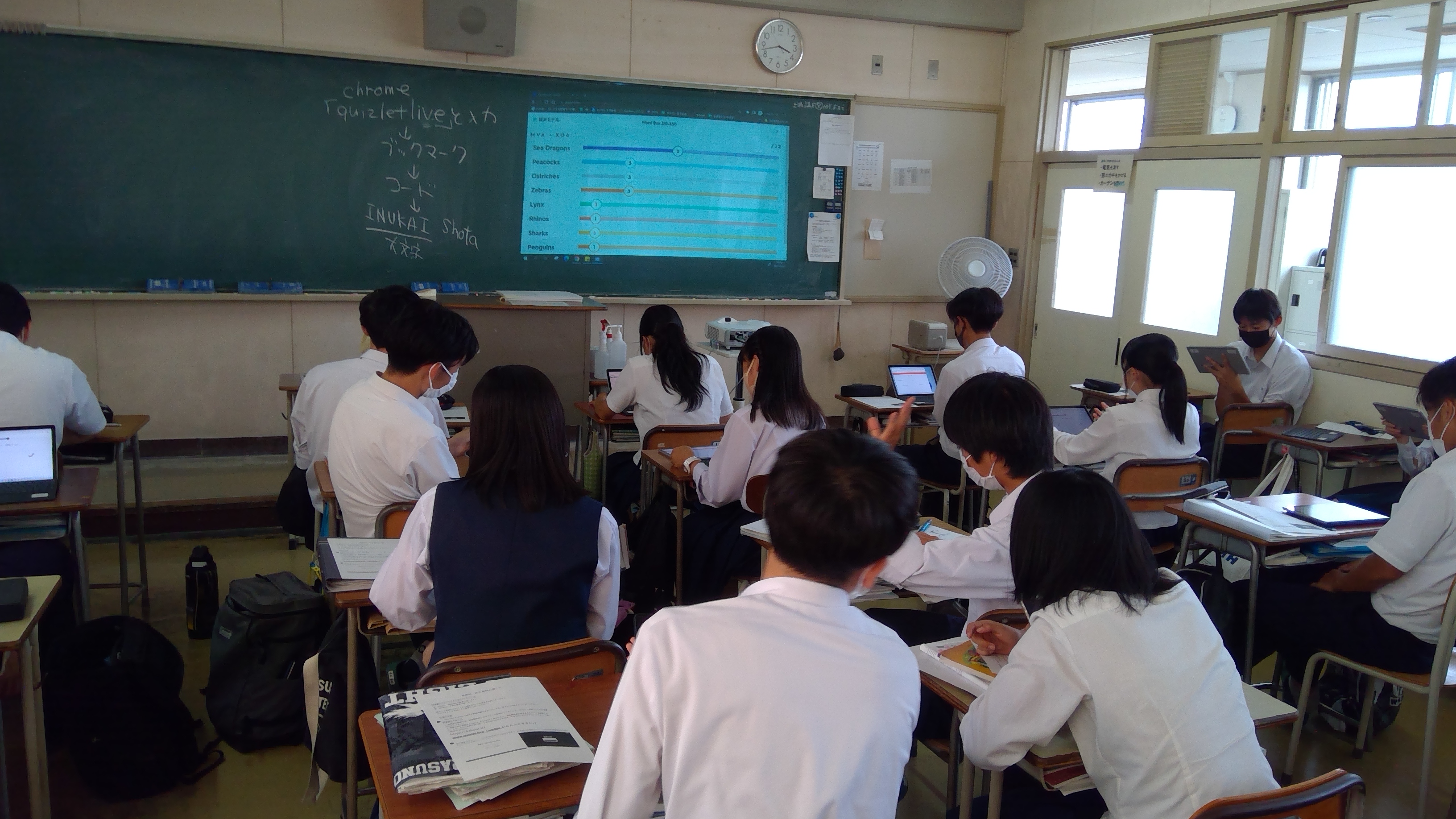 愛知県立一宮南高等学校_生徒用タブレット授業風景 (3)